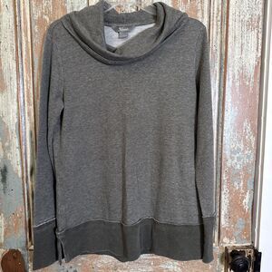 Natural Reflections Cowl Neck Moss Green Sweater Women’s Small Contrasting Hems